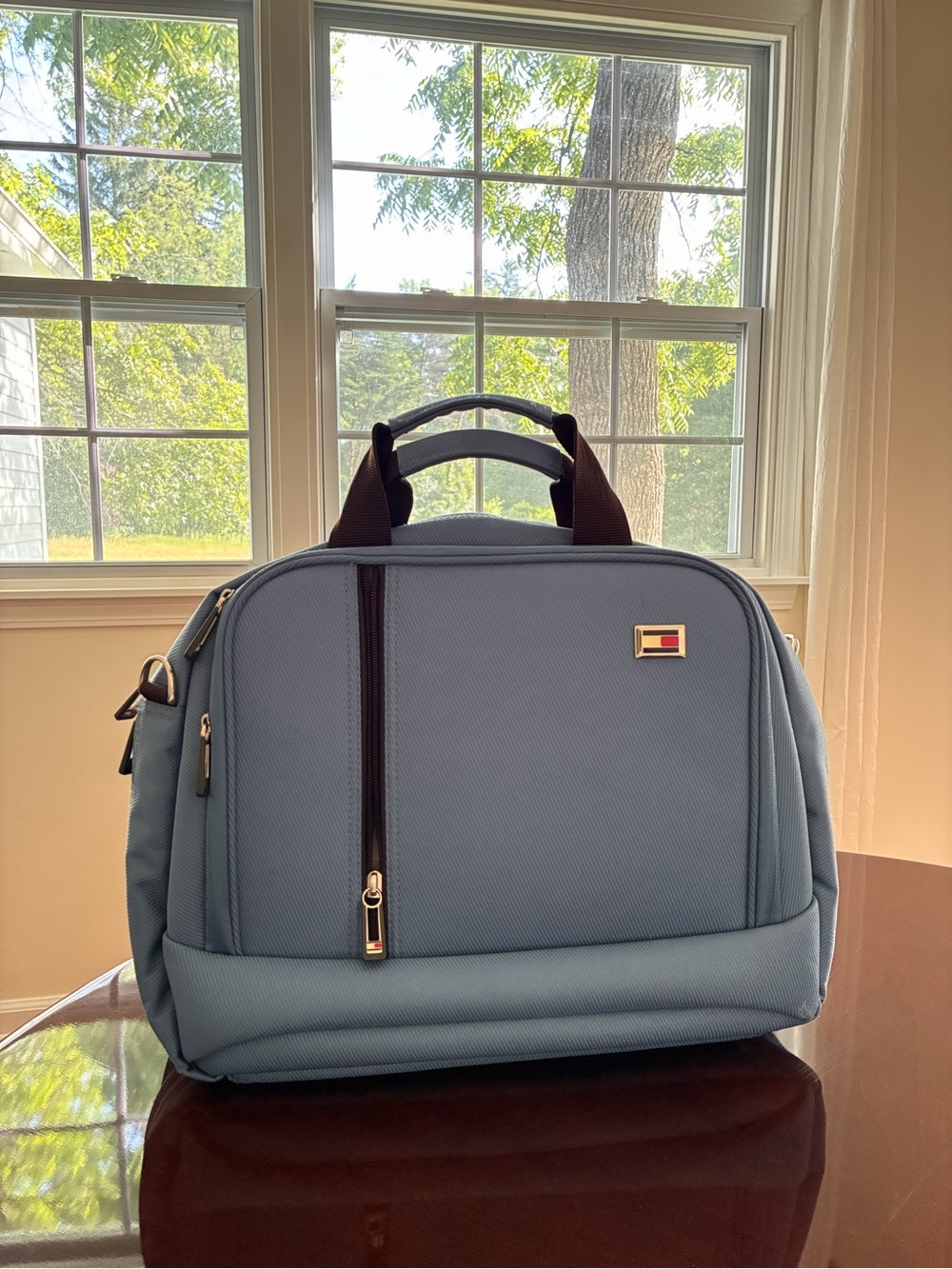 Men's Blue Travel & Laptop Carry Bag - Structured Briefcase Style